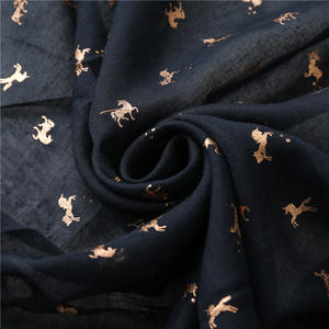 Écharpe longue d'été à imprimé feuille d'or pour femmes, foulard hijab à pampilles de licorne, offre spéciale - Product Image 4