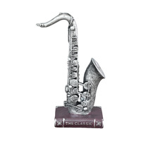 Statue de saxophone en résine de style européen rétro et nostalgique, ornements pour café, bar, accessoires de maison, salon, chambre, meuble TV