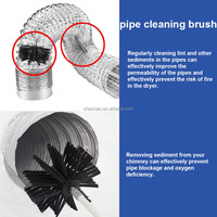 Kit de nettoyage de conduit de sèche-linge, brosse flexible pour conduit, poils en nylon renforcés, tiges extensibles et pliables pour l'élimination des peluches et de la poussière