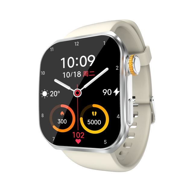 WB45 AI Smart Watch Rectangular AMOLED Display Health Tracker 3 ATM Waterproof Sports Watch GPS HD Calling Voice Assistant SDK