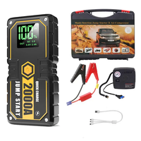 Démarreur de voiture portable 12V, courant de crête 800A, batterie lithium 20000mAh, écran numérique, charge rapide USB pour voiture, camion, moto