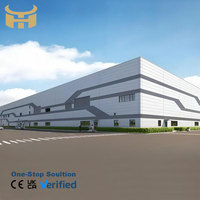 Garantía de Acero Q355, Hangar para Aviones de 5000 m², Almacén Logístico, 50 Años de Vida Útil, Alta Resistencia al Viento, Diseño 2D y 3D, Estructura de Acero