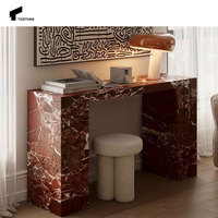 Tostone Table Console Rectangulaire Moderne en Marbre Naturel Calacatta Viola pour Décoration de Salon Intérieur et Mobilier d'Hôtel