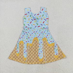 Vestido Deportivo para Niña Pequeña, <span class=keywords><strong>Ropa</strong></span> Deportiva de Yoga para Niños, Vestidos de Yoga con Estampado de Helado, <span class=keywords><strong>Ropa</strong></span> Activa para Niños - Product Image 2
