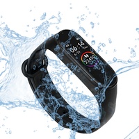 Pulsera Inteligente M4 con Monitor de Actividad Física, Presión Arterial, Frecuencia Cardíaca, Luces LED para Selfies, ABS/PC/TPU