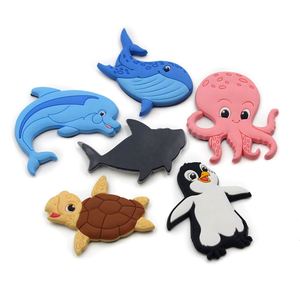 Imanes de Refrigerador con Revestimiento de Goma, Delfines, Peces, Animales Marinos Kawaii, Dibujos Animados, Imán de PVC de Goma Suave para Refrigerador - Product Image 3