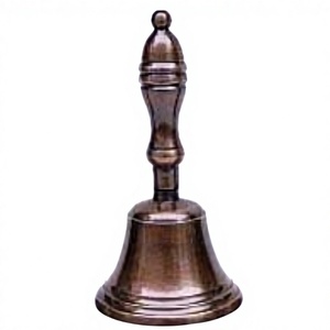 Campana de latón, mango de agarre de madera, superventas, Campana decorativa, artesanía de Metal, cascabeles únicos, campana de Metal, acabado antiguo - Product Image 1