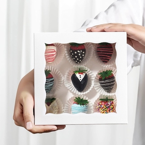 Caja de Regalo con Ventana Transparente para Recuerdos de Fiesta de Cumpleaños, Empaque de Cupcakes y Galletas, Caja de Recuerdos de Boda, Porta Dulces para San Valentín - Product Image 1