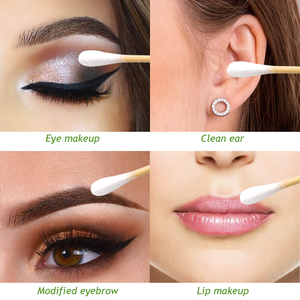 Bâtonnets de coton à double tête jetables en bambou pour le nettoyage et l'hygiène, outils de maquillage et de beauté, approvisionnement flexible mondial Chine Thaïlande - Product Image 4