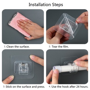 <span class=keywords><strong>2Pcs</strong></span> Thiết Lập Sáng Tạo Mạnh Mẽ Hút Khóa Nhà Bếp Và Phòng Tắm Tường Lưu Trữ Tường Móc Cho Rod - Product Image 3