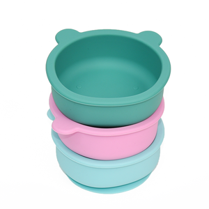 Bol à ventouse en silicone coloré pour bébé, sans BPA, de qualité alimentaire, avec cuillère, vaisselle pour tout-petits, ensemble cadeau pour les repas des enfants - Product Image 4