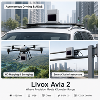Sensor LiDAR Livox AVIA2 1535nm, Escaneo No Repetitivo, Clase 1, IP66, 50W, M12, para Mapeo con UAV, Robótica, ADAS, Conducción Autónoma