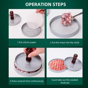 Bánh <span class=keywords><strong>hamburger</strong></span> thịt Báo Chí Vòng mô hình bé gạo khuôn thịt bò máy - Product Image 3