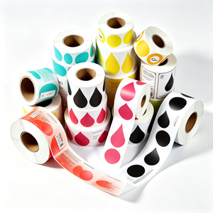 Étiquettes autocollantes personnalisées en rouleau, estampage à chaud or, autocollants d'emballage imperméables, découpés à la forme, ronds, en papier kraft résistant - Product Image 6