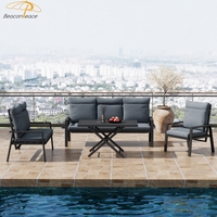Canapés inclinables en aluminium réglables en hauteur pour jardin, balcon et cour, directement du fabricant