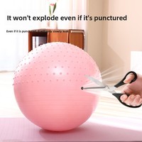 Pelota de Yoga de PVC Reforzada a Prueba de Explosiones, Resistente a la Compresión, Incluye Bomba, Diseño para Ejercicios de Estiramiento para Adultos y Mujeres Embarazadas, 55 cm