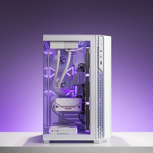 Boîtier d'ordinateur <span class=keywords><strong>Aigo</strong></span> Xingcan Xiaohai Scenic View Full Tower ATX blanc avec carte mère intégrée et côté transparent, refroidissement par eau 360 mm - Product Image 5