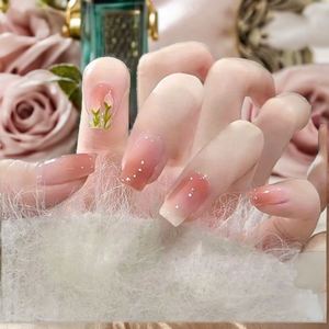 24 Uñas Postizas Cortas Almendradas con Borde Blanco Francés Minimalista y Líneas Artísticas Plateadas, Uñas Artificiales de Cobertura Completa ABS - Product Image 2