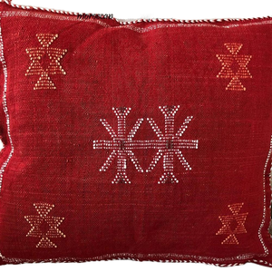 Rojo nuevo diseño bohemio 2019 Cactus seda funda de almohada cojín, hecho a mano Sabra cactus almohada de seda - Product Image 1