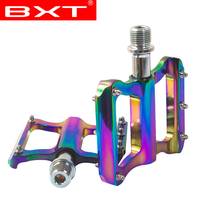 Ультра-светильник, сплав, педаль для горного велосипеда, с хорошей рукояткой, нескользящая, с радужной платформой
