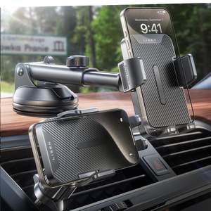 Support de téléphone portable LISEN pour voiture avec <span class=keywords><strong>bras</strong></span> long réglable, rotation à 270 degrés pour tableau de bord et grille d'aération, compatible <span class=keywords><strong>iPhone</strong></span> 17 16 Pro Max - Product Image 1