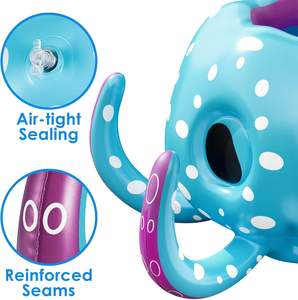 Set de Baloncesto Inflable para Piscina con Forma de Pulpo y Juego de Lanzamiento de Anillos, Material de PVC, Plegable y Ligero, para Todas las Estaciones - Product Image 5