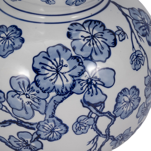Vaso in Ceramica a Forma di Doppia Zucca, Blu e Bianco con Motivo Floreale, Decorazione d'Arredo per Soggiorno o Camera da Letto - Product Image 4