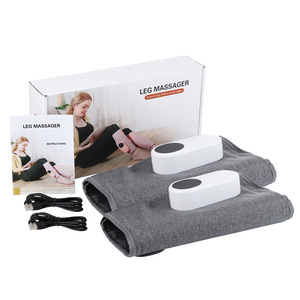 Masseur de jambes à compression d'air 3 niveaux 50°C avec thérapie thermique, enveloppes amincissantes, massage du genou, récupération, tissu en lin, USB - Product Image 3
