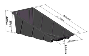 Plateau de montage <span class=keywords><strong>solaire</strong></span> lesté en plastique résistant au vieillissement et aux UV en polypropylène pour le montage de panneaux photovoltaïques sur toiture et au sol - Product Image 3