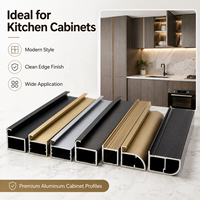Profils en aluminium sur mesure de la série OEM 6063, surface anodisée et peinte en poudre, profilé en aluminium découpé pour armoire de cuisine