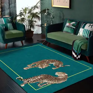 Karpet Kuda Beckig, Karpet Kuda Hijau Gelap, Karpet Modern Ruang Tamu Besar