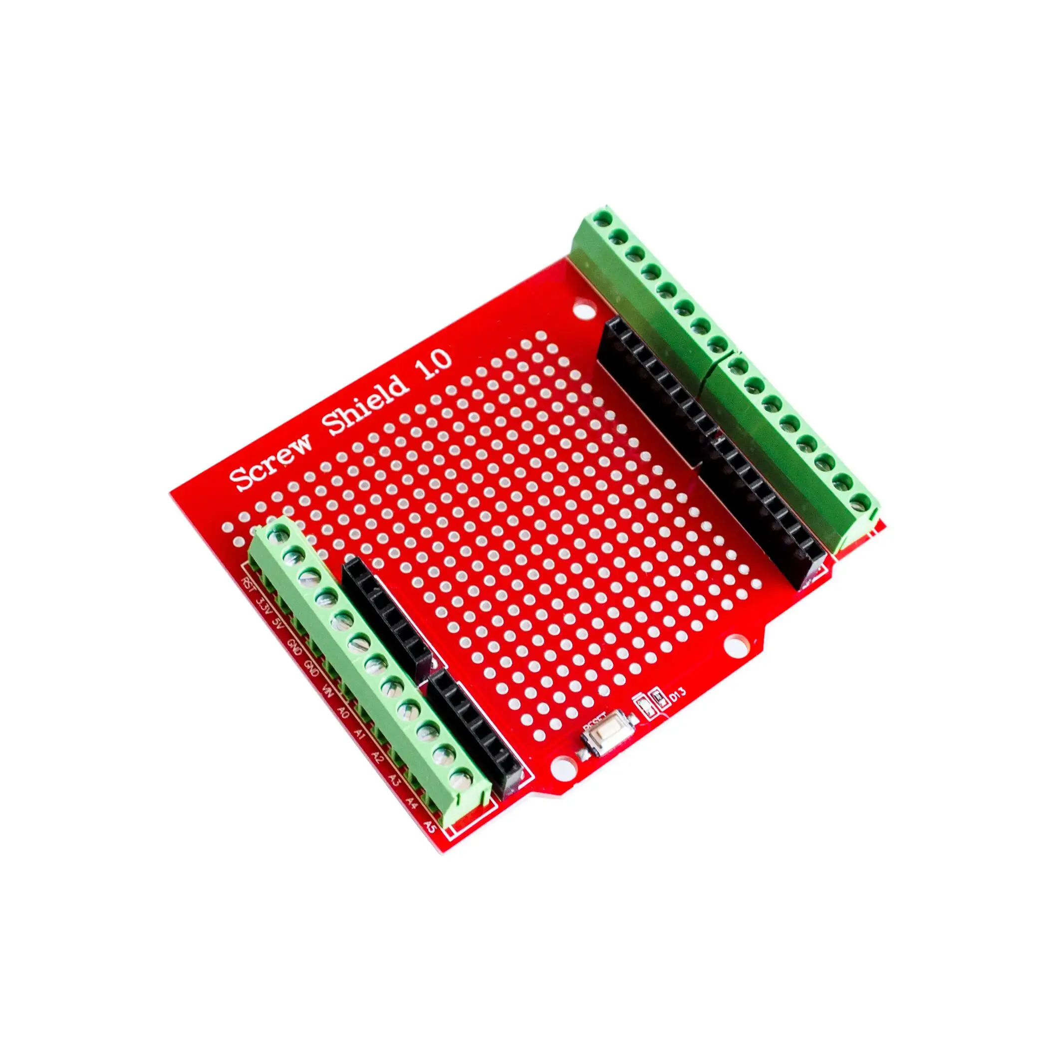 Proto Screw Shield for Open Source Reset Button D13 LED NEW For Breadboard 3.81 Terminal Double-sided PCB SMT Solder DIY