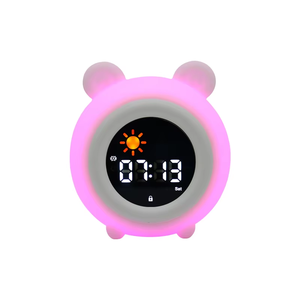 New Thông Minh Kỹ thuật số trẻ em đồng hồ báo thức trẻ em ngủ huấn luyện viên với máy âm thanh - Product Image 4