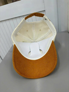 Gorra de Béisbol con Logotipo Bordado en 3D Personalizado, Gorra de Cinco Paneles de Dos Tonos, Gorra Deportiva de Pana de Alta Calidad, Gorra de Estilo Dad Hat con Cierre a Presión para Exteriores - Product Image 4