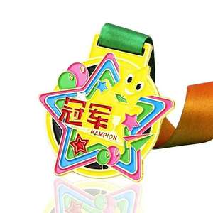 Medallas <span class=keywords><strong>de</strong></span> Zinc Fundido, Modernas, con Esmalte 3D Brillante, Coloridas, para Estudiantes, Regalos Deportivos, Graduación, Aniversario, Premios, Arcoíris - Product Image 4