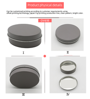 Boîte de rangement ronde en fer blanc imprimée avec couvercle pour emballage de bonbons, snacks, parfums solides et cires capillaires