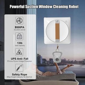 Robot nettoyeur de vitres noir conforme CE ROHS, double pulvérisation, forte puissance d'aspiration 2800 Pa, usage domestique, compatible US - Product Image 2
