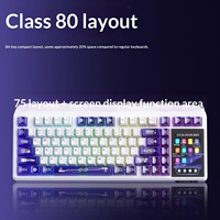 Clavier mécanique AULA Tarantula L99 avec rétroéclairage RVB, rythme musical, écran tactile LPS de 3,98 pouces, pour jeu sans fil 2,4 trois modes
