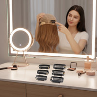 8 pinces à cheveux en métal en forme de goutte d'eau à 8 dents, à coudre, pour extensions de cheveux, postiches et pièces capillaires