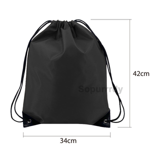 Custom Logo Promotional Drawstring <b>Backpack</b> Cheap Polyester Sports Gym Storage Sack Shoulder Drawstring Sports Bag Shopping Bags - Product Image 3