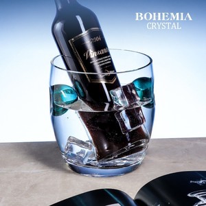 Czech Import Lead Free Crystal Ice Bucket Round Large Capacity Hotel Bar Home Use - Product Image 5