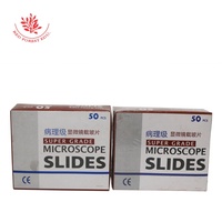 Microscope Slides 50pc Superior Clarity 1-1.5mm Thickness 26*76mm Size 7105 Clear and Fresh Glass Double Frosted Polished Edges