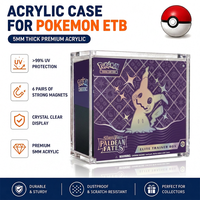 Boîte de protection en acrylique transparente pour Pokémon Elite Trainer Box ETB Booster Box avec aimant puissant pour affichage et rangement TCG
