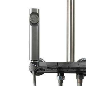 Juego de ducha de botón de Piano gris de fábrica Cascada Piano Duchwersystems Grifo Plataforma grande Termostato Juego de ducha de Piano - Product Image 4