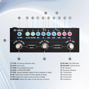 <span class=keywords><strong>Pedal</strong></span> <span class=keywords><strong>de</strong></span> Guitarra Multiefectos, <span class=keywords><strong>Pedal</strong></span> <span class=keywords><strong>de</strong></span> Reverberación, Chorus, Phaser, con Carga IR <span class=keywords><strong>de</strong></span> 9 Modelos <span class=keywords><strong>de</strong></span> Amplificador, <span class=keywords><strong>Pedal</strong></span> <span class=keywords><strong>de</strong></span> Efecto <span class=keywords><strong>de</strong></span> Reverberación CUBE-BABY - Product Image 2