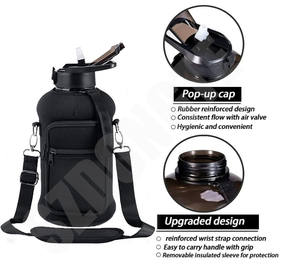 Bouteille <span class=keywords><strong>shaker</strong></span> de gymnastique <span class=keywords><strong>2</strong></span> <span class=keywords><strong>litres</strong></span> Grande bouteille d'eau réutilisable Bouteille d'eau demi-gallon avec manchon - Product Image 5