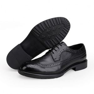 Handmade Genuine Leather Lace-up Men's Formal <b>Shoes</b> Casual Derby Style Breathable Anti-Slip Waterproof <b>Height</b> <b>Increasing</b> Autumn - Product Image 5