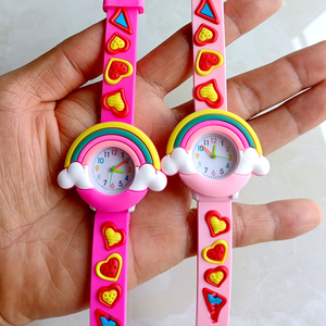 Dessin animé 3D filles garçons licorne papillon Football chat fleurs sirène fête cadeaux montres enfants enfants étudiants belle horloge - Product Image 2