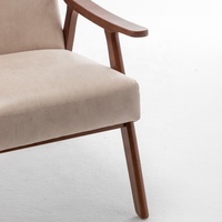 Fauteuil de salon avec structure en bois massif, chaises de salon, meubles, fauteuils de salon pour chambre à coucher, fauteuil d'appoint moderne