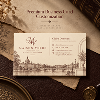 Cartes de visite professionnelles modernes personnalisées, papier d'art premium, gaufrage, découpe, design minimaliste, vente en gros, fabricant OEM, fournisseur d'usine, B2B